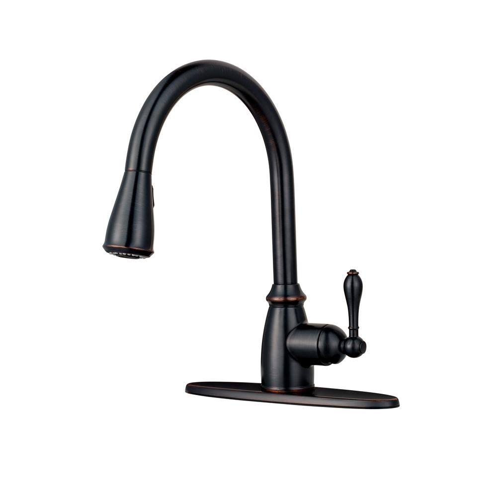 Tuscan Bronze Pull-Down Sprayer Kitchen Faucet K36772