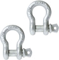 2 Pack Galvanized Screw Pin Anchor Shackles with 13.5 Ton Capacity O241
