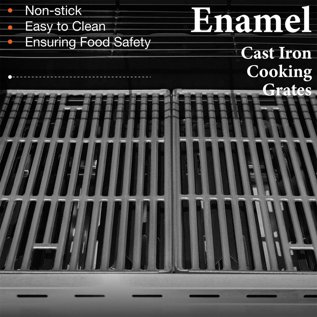 4 Burner Propane Gas Grill with Side Burner Stainless Steel I573