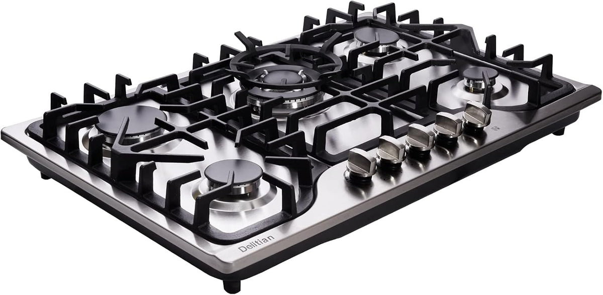 30 Inch 5 Burners Stainless Steel Gas Cooktop E749091