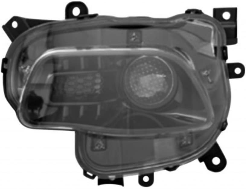 Headlight Assembly Driver Side Composite Halogen Black Trim Y47762