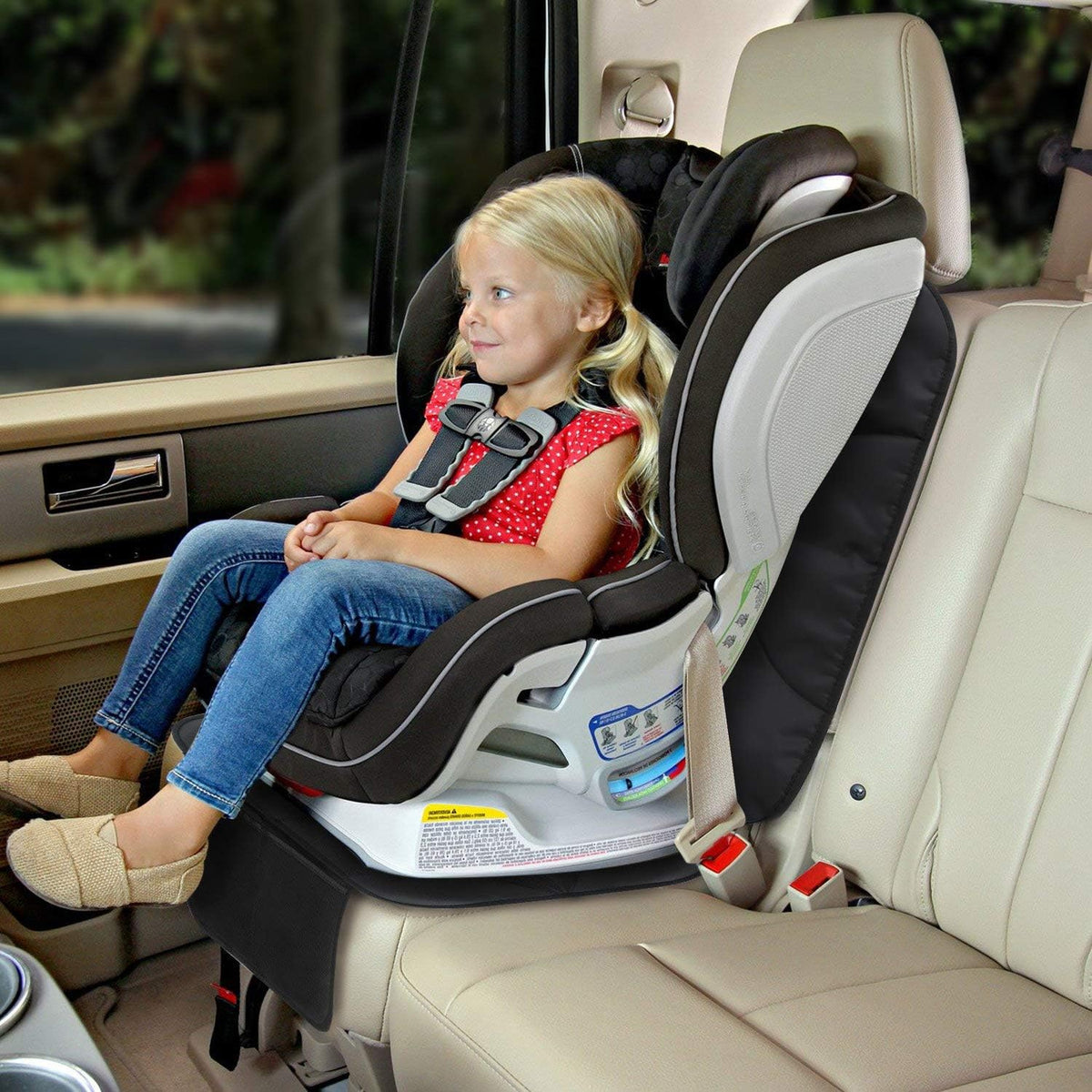 4PCS Car Seat Protector Set Tablet Holder Kick Mat Cover Backseat Organizer I6497