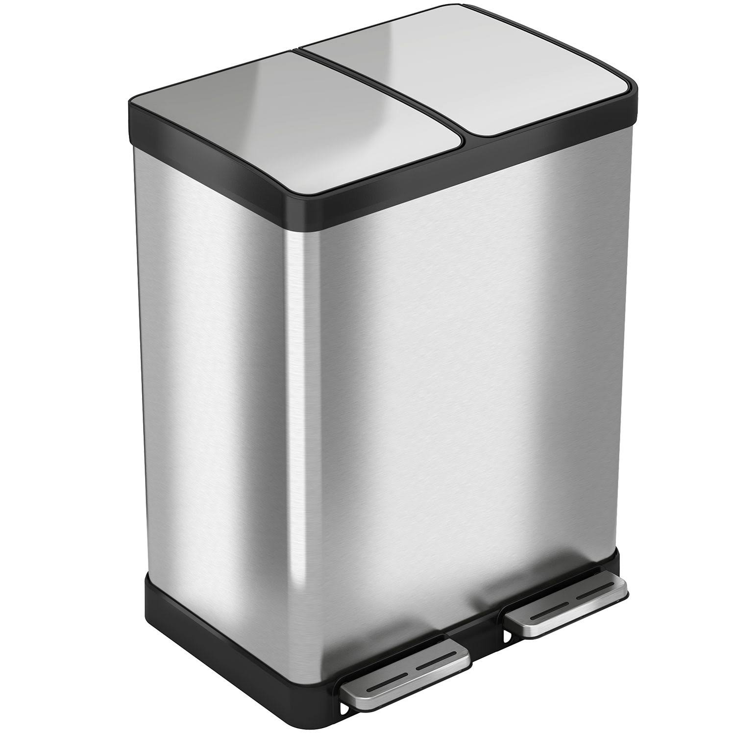 16 Gallon Stainless Steel Step Trash Can B6950