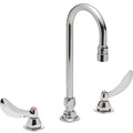 Two Handle Below Deck-Mount Faucet and Gooseneck Spout M58458