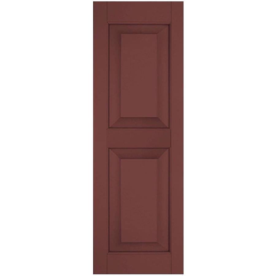 15 in. x 59 in. Real Wood Raised Panel Shutters Pair N611581