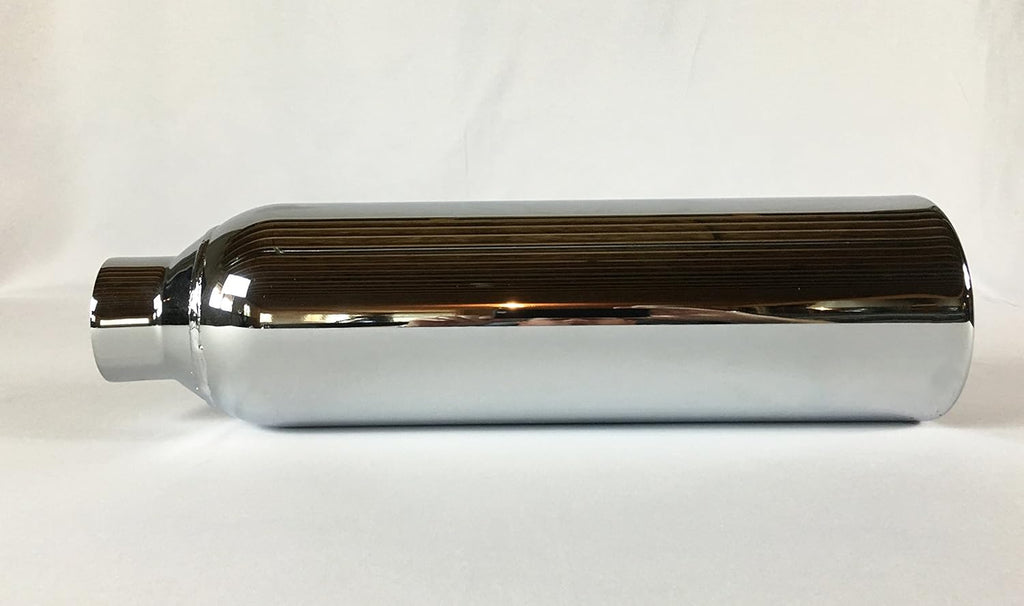 Chrome Plated Rolled Straight Cut Exhaust Tip D568