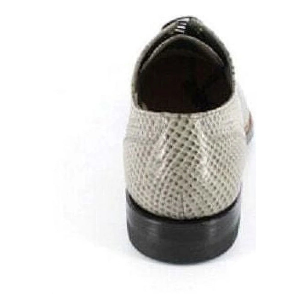 Gray Anaconda Print Leather Shoe C83290