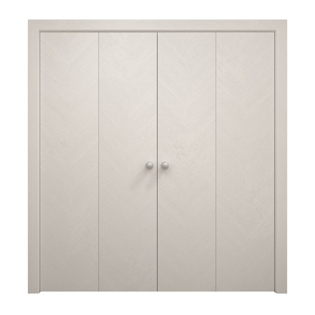Sliding Closet Double Bi-fold Doors 72 x 80 inches Wood Solid L641815