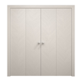Sliding Closet Double Bi-fold Doors 72 x 80 inches Wood Solid L641815