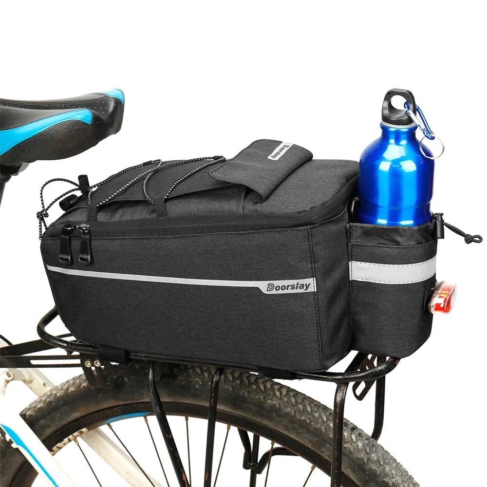 Insulated Trunk Cooler Bag Cycling Rear Rack Storage Luggage Bag Reflective MTB Bike Pannier Bag Shoulder Bag Y300