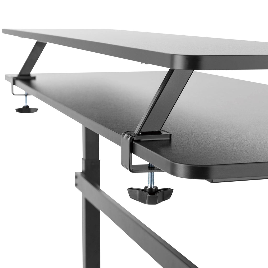Crank Height Adjustable Standing Desk with Attachable Shelf Y9022