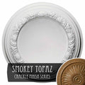 12 1/2x22OD x 1 1/2x22P Ceiling Medallion Hand-Painted Smokey Topaz Crackle I670
