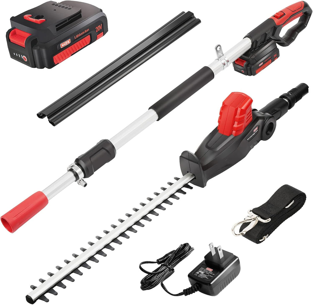 20V 21.3" Cordless Pole Hedge Trimmer with Steel Blade T4119