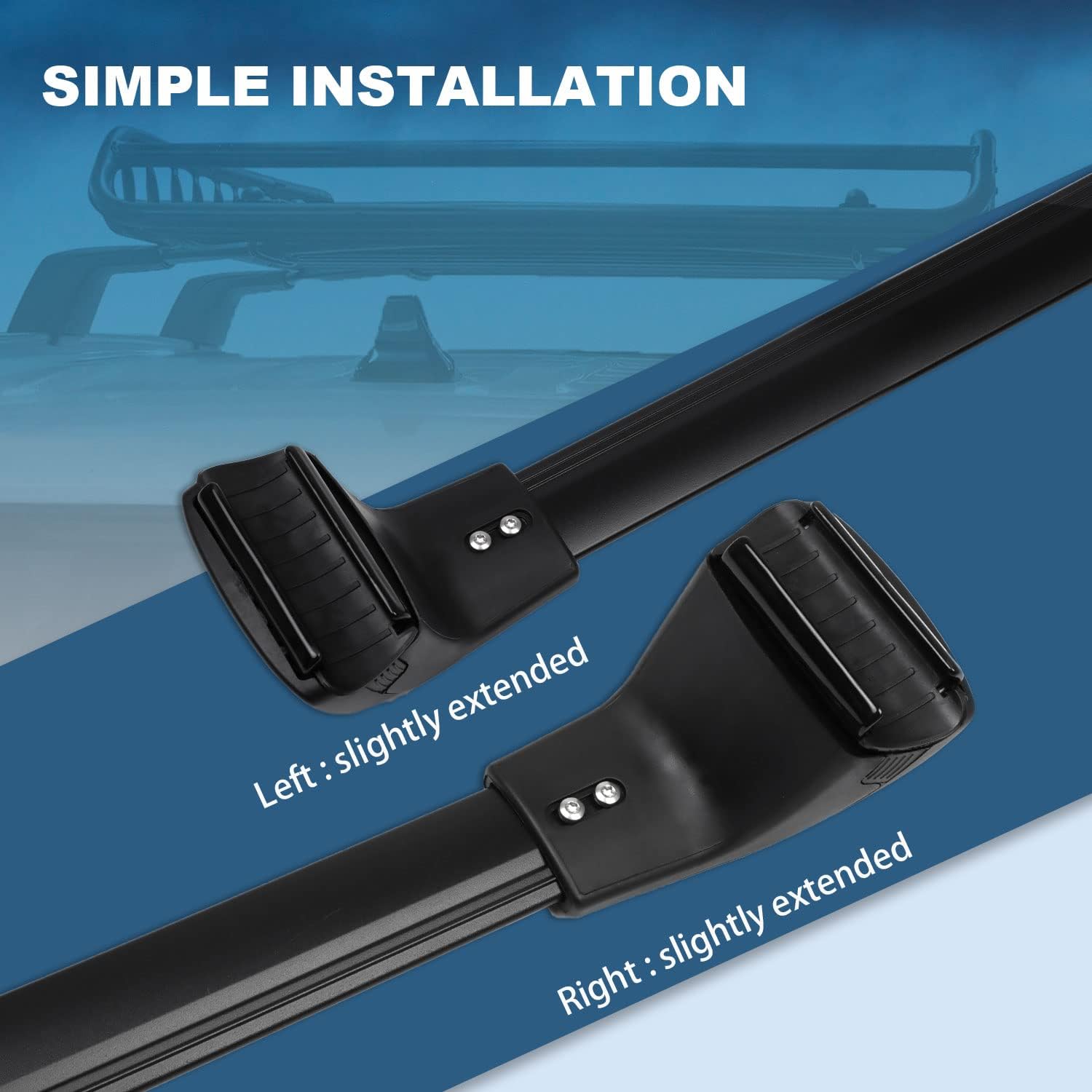 Black Roof Rack Cross Bars for Kia Telluride 2019-2022 N142