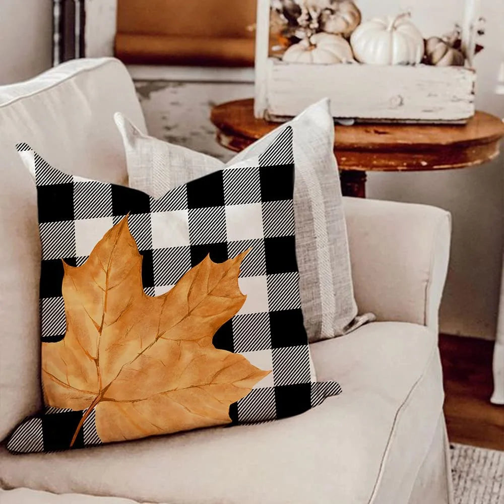 Fall Decor Pillow Covers 18x18 Set of 4 Outdoor Throw Pillows M278