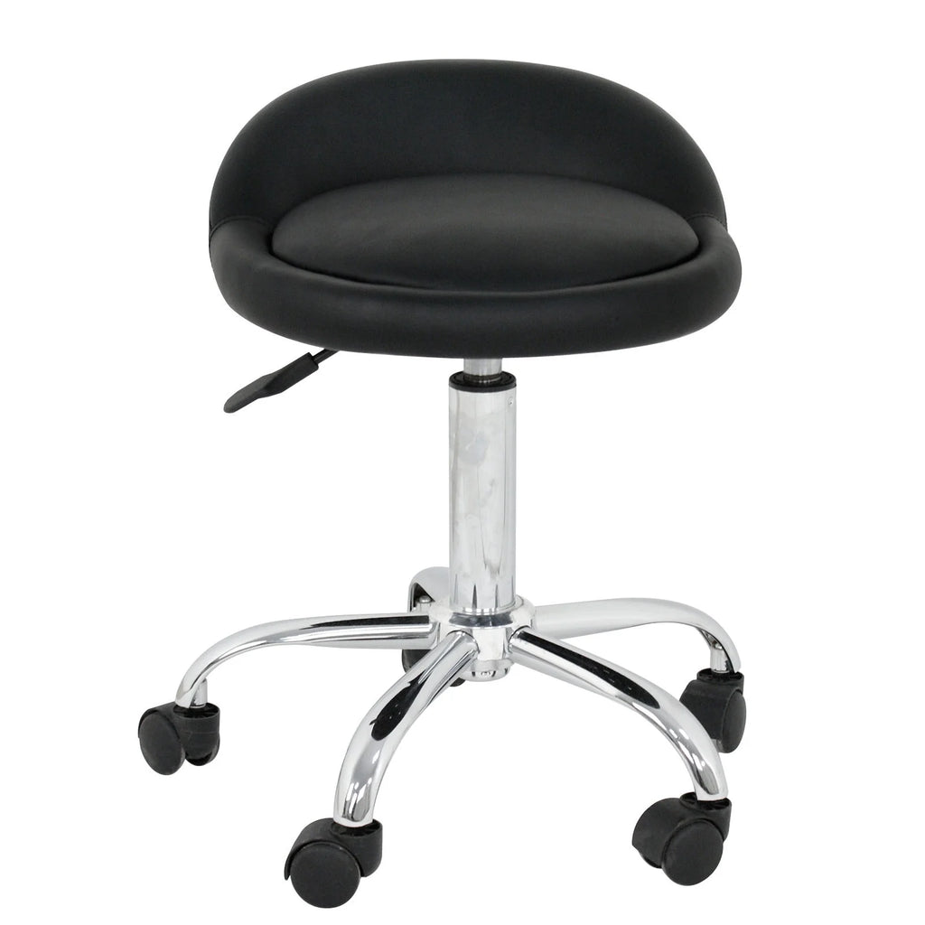 Set of Two Swivel Salon Stool Chair, Black H82235