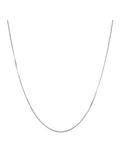 14kt White Gold .7mm Box Chain Necklace, 18" A467