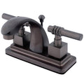 4x22 Centerset Two Handle Lavatory Faucet with Brass Pop-Up Oil Rubbed Bronze Q180