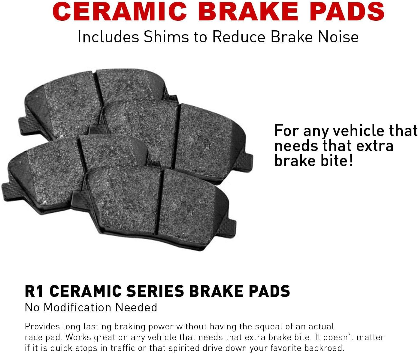 Carbon Series Front Diamond Slotted Brake Rotors with Ceramic Brake Pads X479917