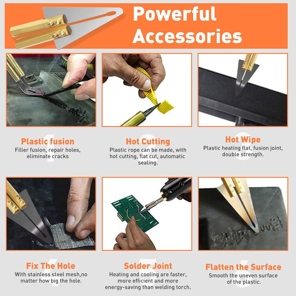 Plastic Welder Kit with 800pcs Hot Staples, 110V Hot Stapler A305674