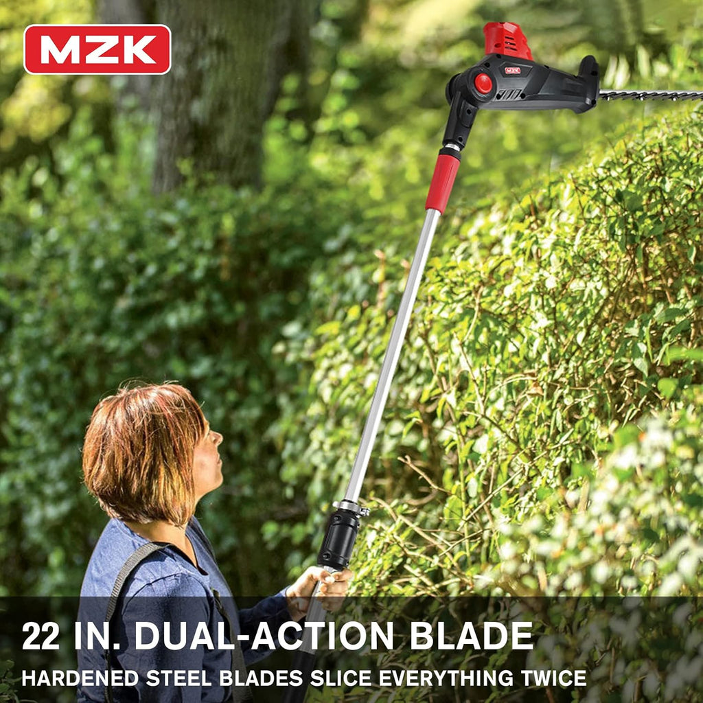 20V 21.3" Cordless Pole Hedge Trimmer with Steel Blade T4119