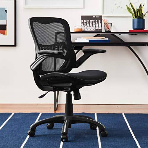 Black Vertical Chair with Nylon Arms and Headrest B309