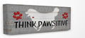 Rustic Grey and White Planked Look Dogs Stretched Canvas Wall Art Q634988