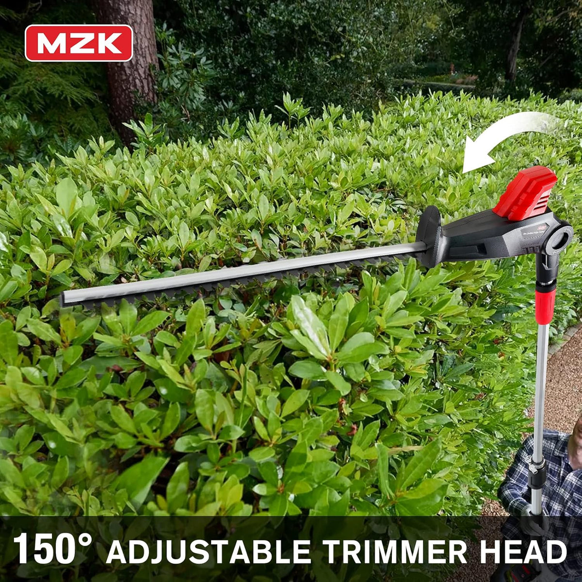 20V 21.3" Cordless Pole Hedge Trimmer with Steel Blade T4119