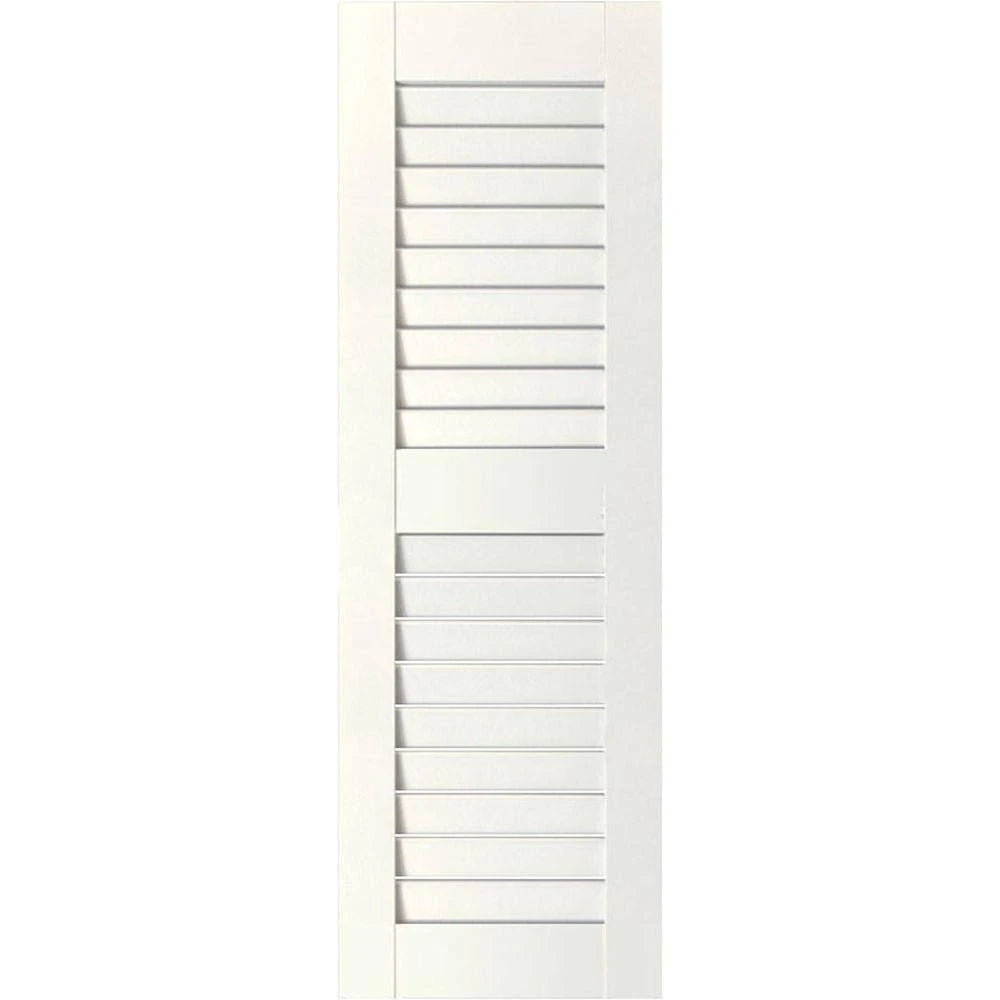 White Louvered Shutters Pair A10837