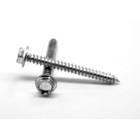 Sheet Metal Screw Hex Washer Head Type AB Stainless Steel 18-8 Pk 2000 H71291