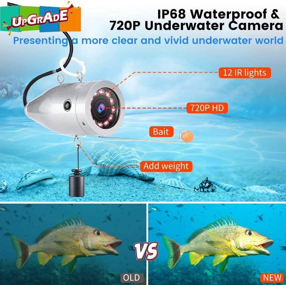 720P Underwater Fishing Camera with 7 inch Screen (15m) T663678