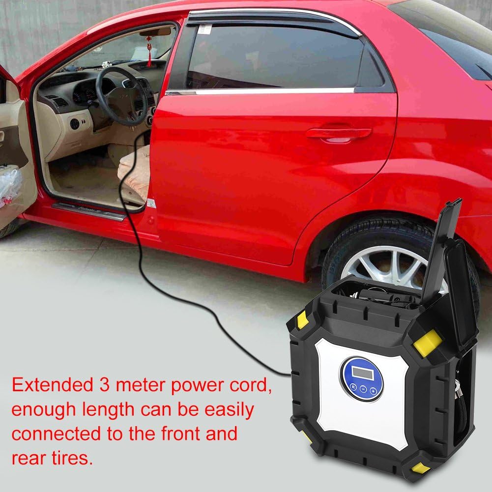 12V Portable Digital Car Tire Inflator Pump 100 PSI D40981