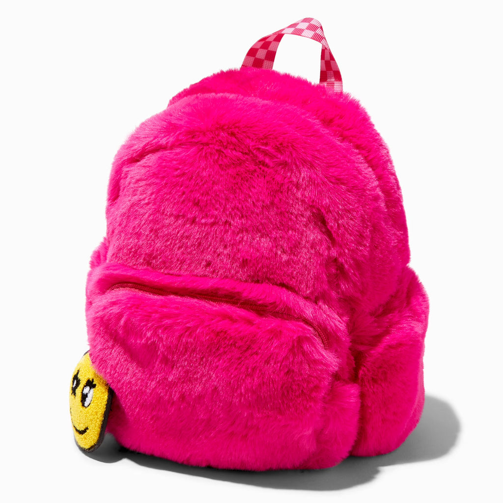 Pink Furry Mini Backpack L9406