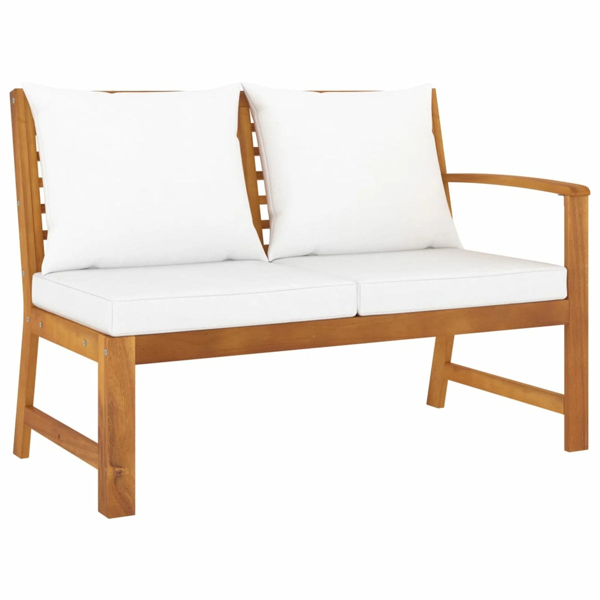 6 Piece Patio Lounge Set with Cushions Acacia Wood Outdoor Sectional Set H6802