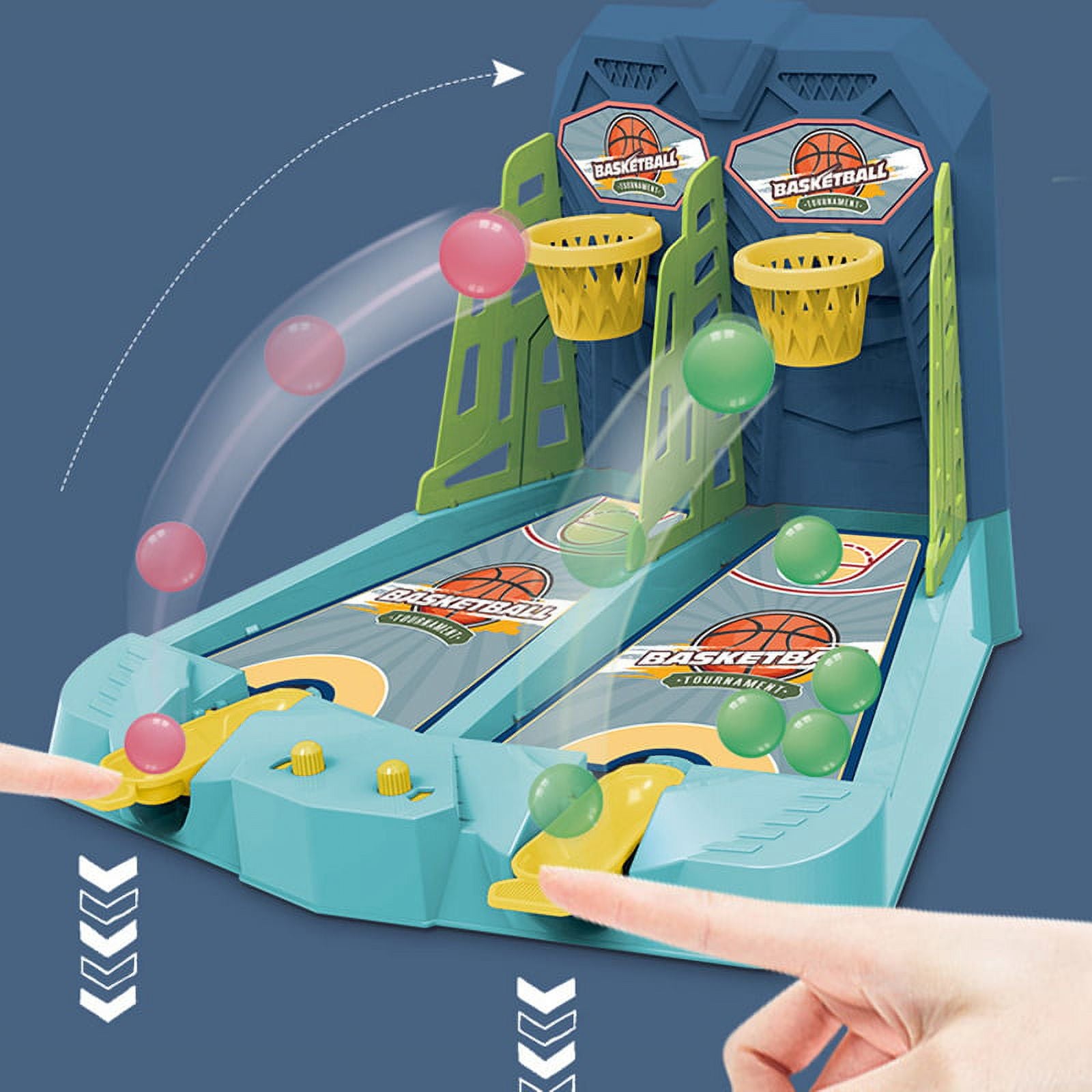 Mini Basketball Shooting Game Pinball Toy (Blue) O8262