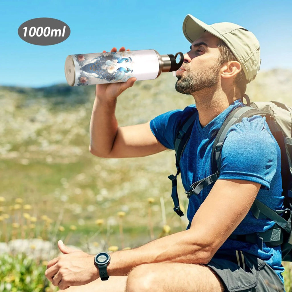Stainless Steel Insulated Thermos Vacuum Flask Water Bottle with Straw Lid H950