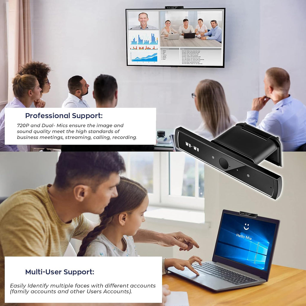 720p HD IR Webcam with Dual Microphones, Pack of 2 A1664