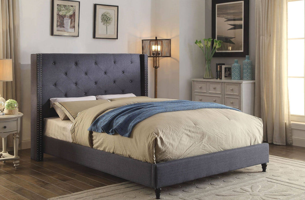 Blue Cal King Bed D95163