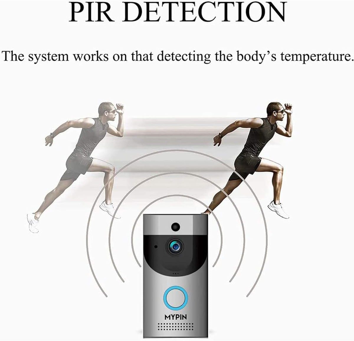 Wireless WiFi Doorbell Security Camera with Chime G19823