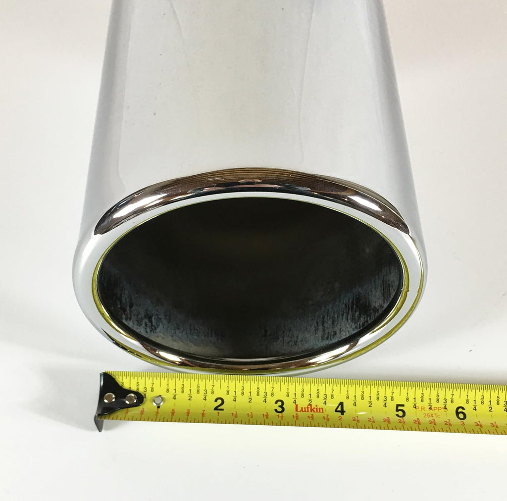 Chrome Plated Rolled Straight Cut Exhaust Tip D568