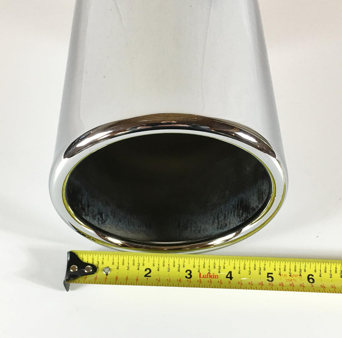 Chrome Plated Rolled Straight Cut Exhaust Tip D568