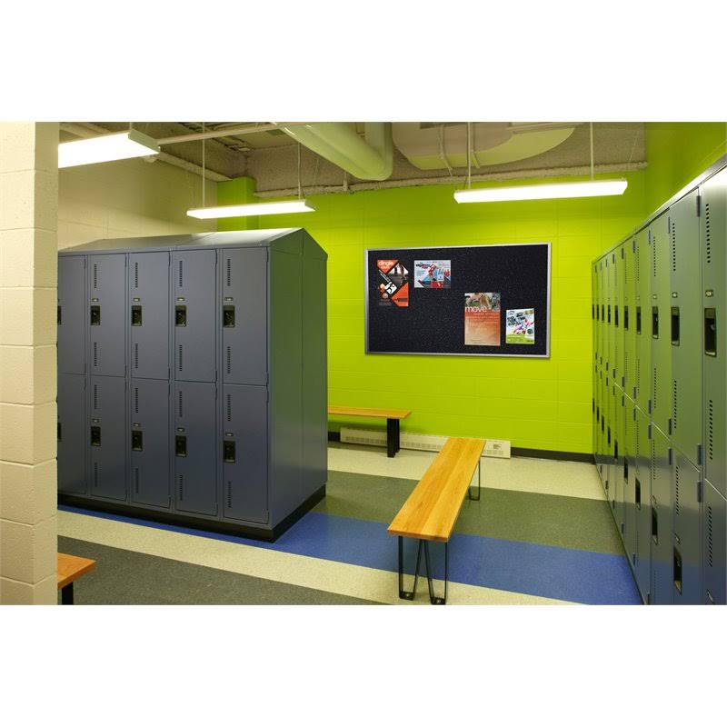 Black Aluminum Frame Recycled Rubber Bulletin Board J122