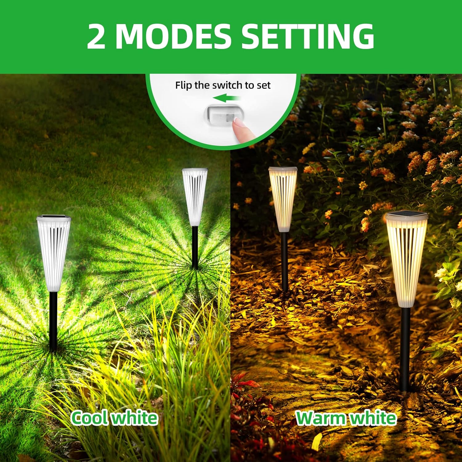 6 Pack Solar Powered Pathway Lights J519