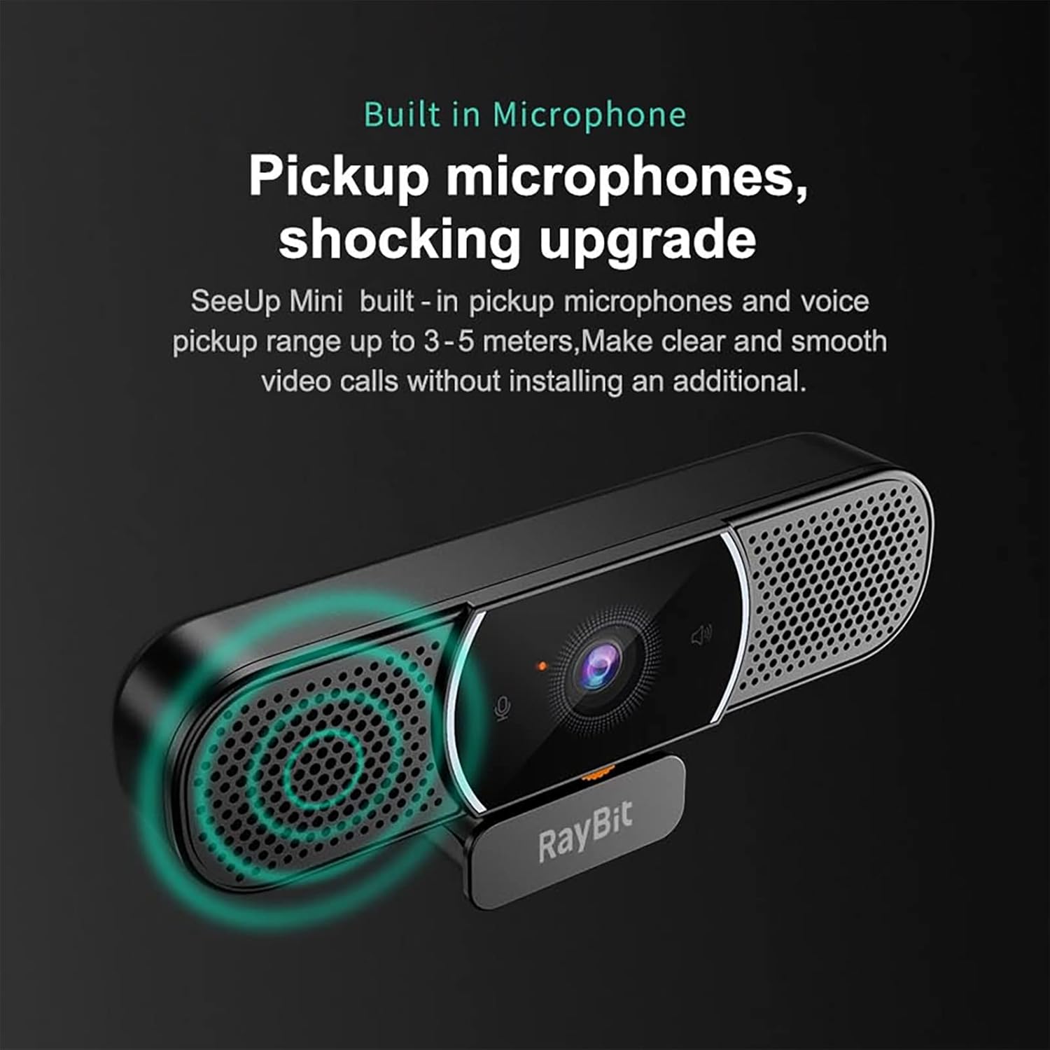 1080p HD Webcam with Microphone and Speaker and Privacy Cover Y384