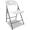 White/Black Anthracite Molded Resin Folding Chair, 4/Carton Q226847