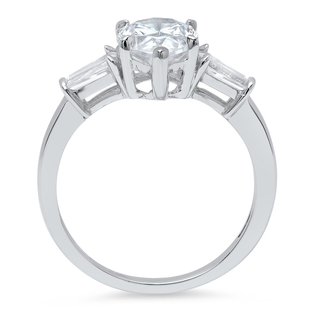 18K White Gold Three-Stone Diamond Engagement Ring Q146621