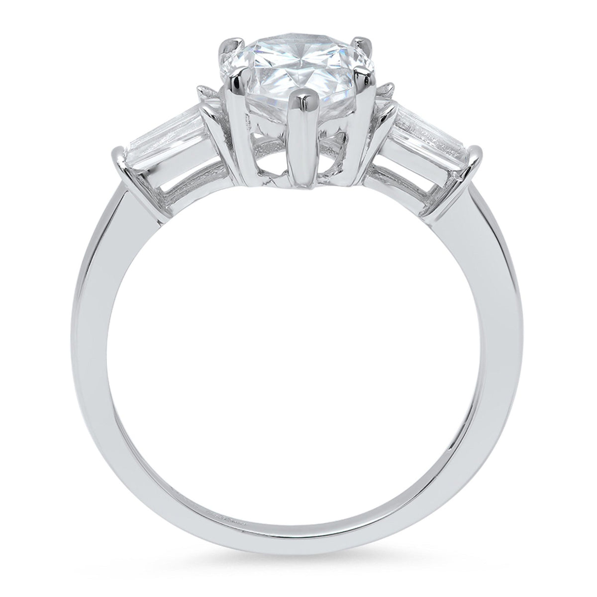 18K White Gold Three-Stone Diamond Engagement Ring Q146621