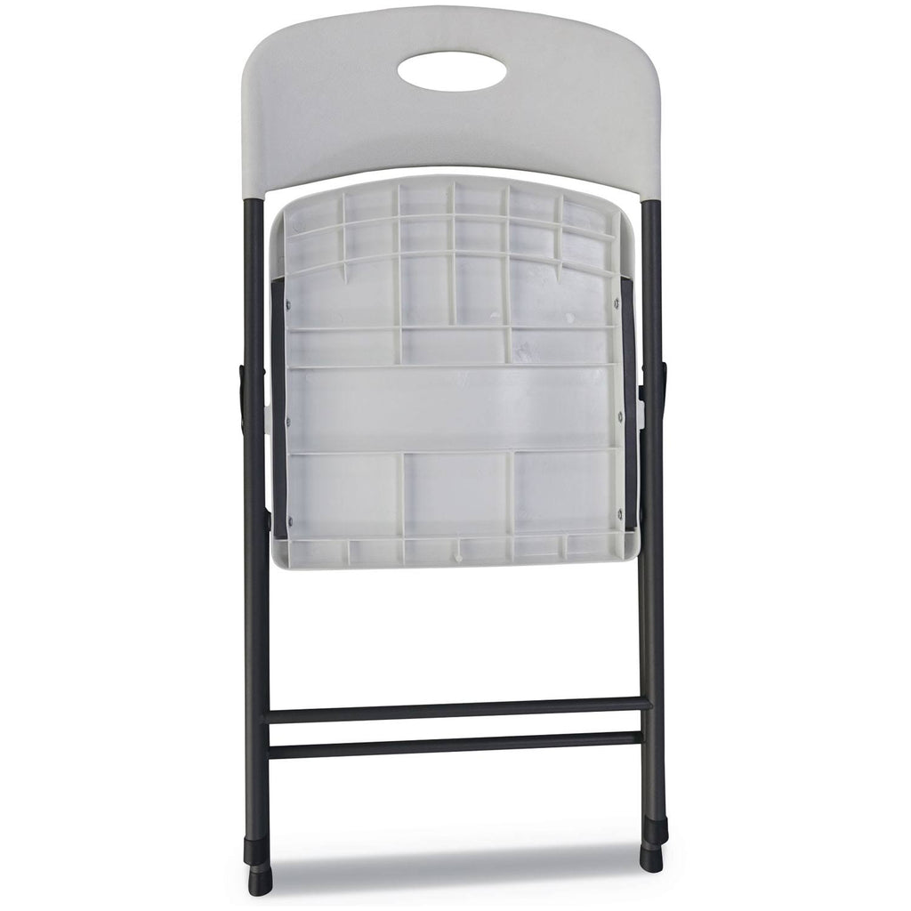 White/Black Anthracite Molded Resin Folding Chair, 4/Carton Q226847