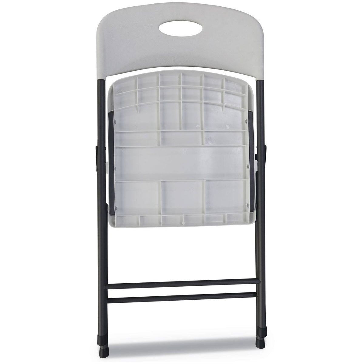 White/Black Anthracite Molded Resin Folding Chair, 4/Carton Q226847