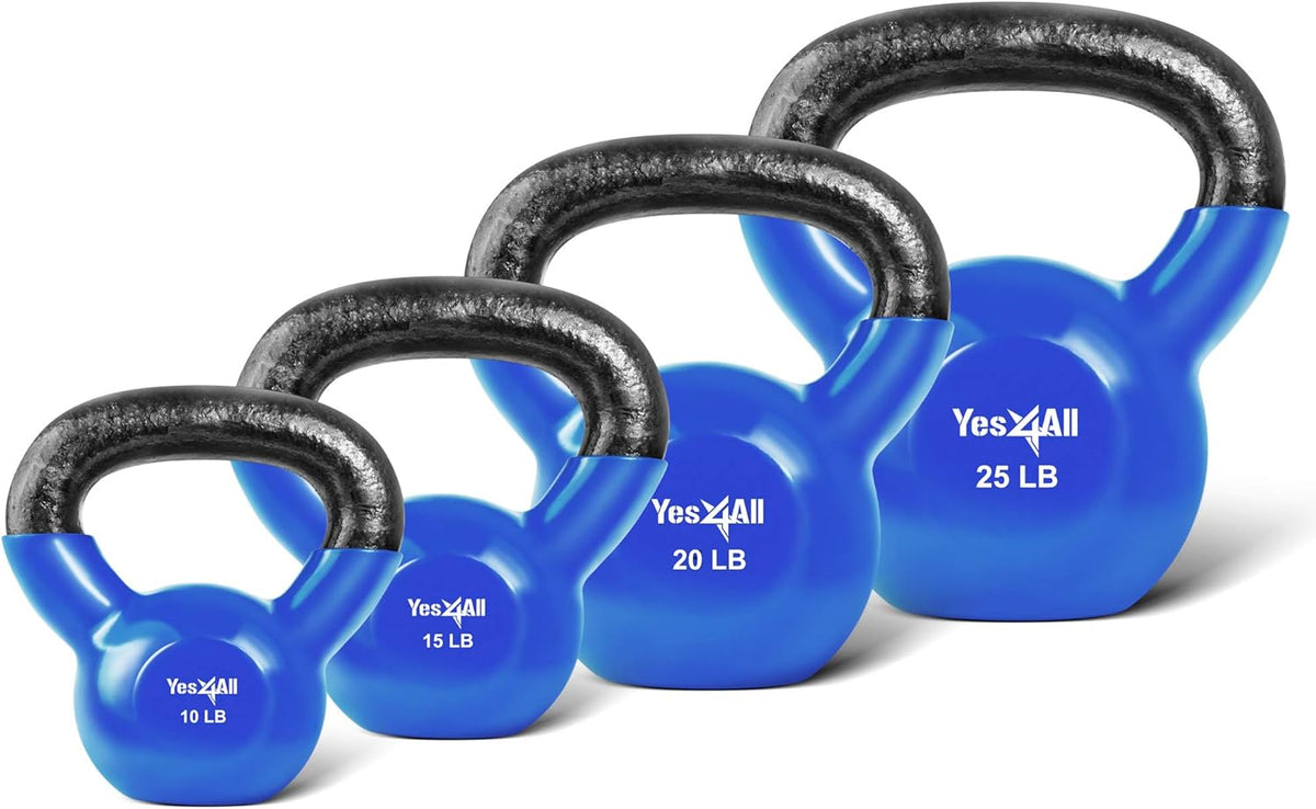 Vinyl Coated Kettlebell Set of 2, 25, 30, 35, 45, 60, 70, 105 lbs C561177